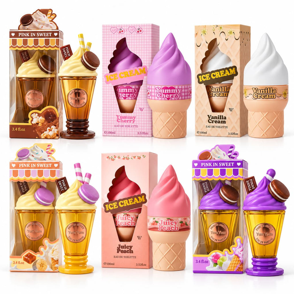 Parfum Pink in Sweet Yum Yum au flacon gourmand avec son packaging
