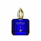 Qasr Al Watan Al Wataniah – eau de parfum homme 100 ml, flacon bleu et or sur fond blanc