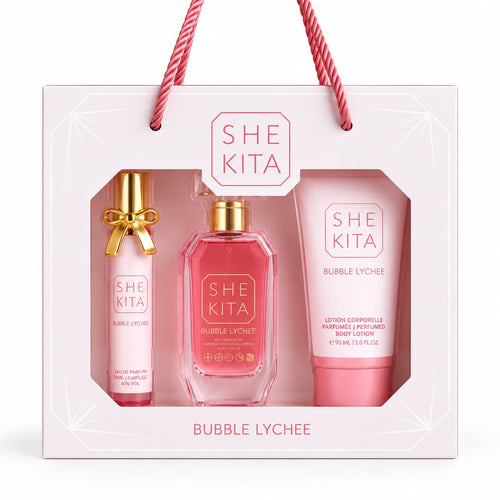 Coffret SHE KITA Bubble Lychee - coffret cadeau eau de parfum 50 ml, 20 ml et lotion corporelle 90 ml