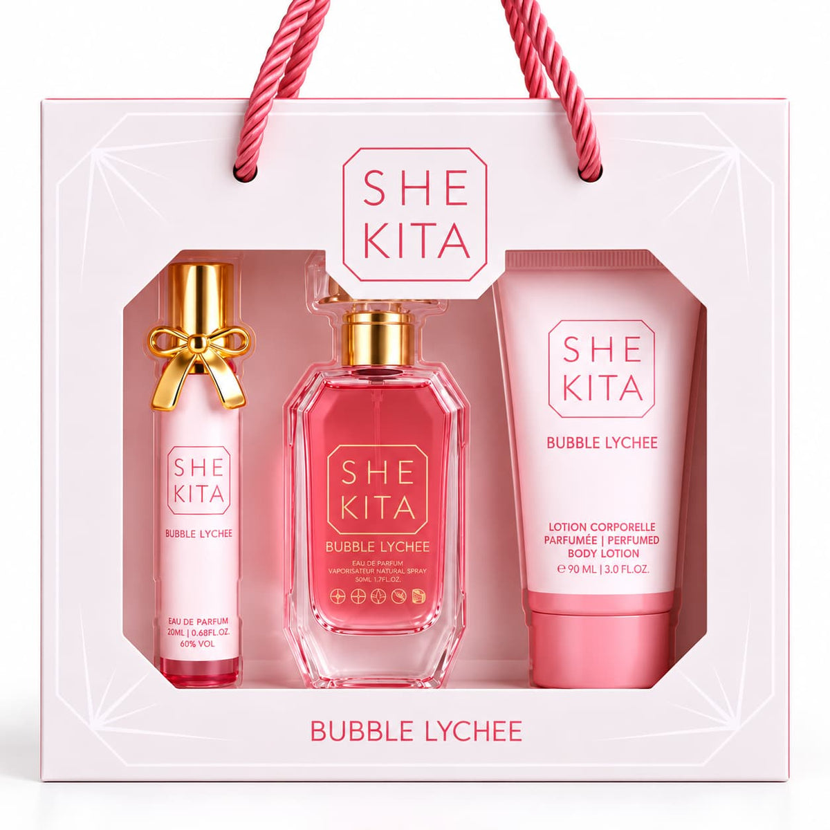 Coffret SHE KITA Bubble Lychee - coffret parfum femme fruité au litchi