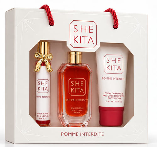 Coffret SHE KITA Pomme Interdite - coffret cadeau eau de parfum 50 ml, 20 ml et lotion corporelle 90 ml
